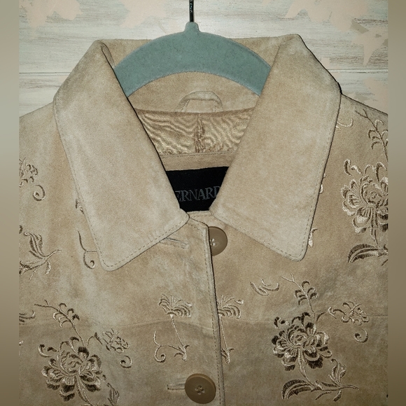 Embroidered Suede Jacket, Sz XS - Picture 2 of 4